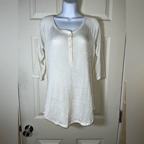 Abercrombie & Fitch Cream Button-Down Shirt - Picture 1 of 7